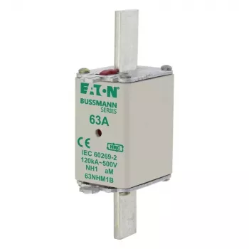 Fusible NH Eaton 63NHM1B, taille 1, 63 A, 500 V AC, gG, lot de 3