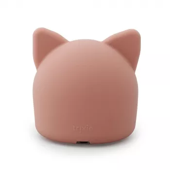 Veilleuse Trixie Baby chat - lampe LED en silicone rechargeable avec capteur tactile, blanc chaud et 7 couleurs changeantes