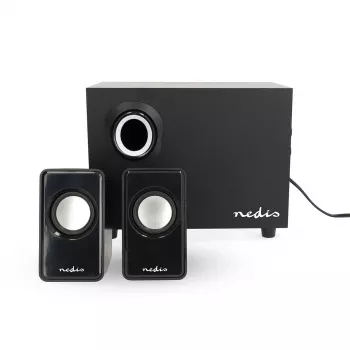 Ensemble d'enceintes PC Nedis CSPR10021BK 2.1, 33 W, alimenté par USB, noir