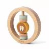 Jouet de dentition rond en bois Trixie Mr. Lion pour bébé, 6m+