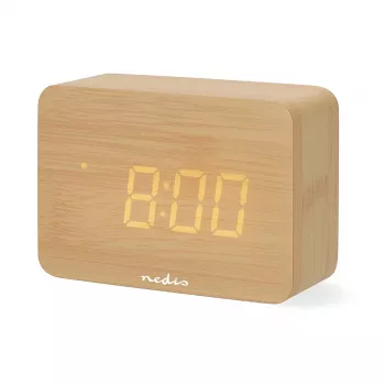 Radio-réveil numérique Nedis, bois