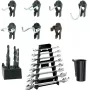 Assortiment de 53 clips crochets pour outils raaco 110532 pour panneaux perforés