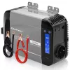 Qoltec Onduleur sinus pur 12V vers 230V 300W/600W avec LCD, USB-A et USB-C PD, compatible LiFePO4/GEL/AGM