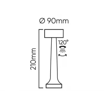 Lampe de bureau LED Line Lite RIWIA, 1W, 120lm, 1800mAh, or
