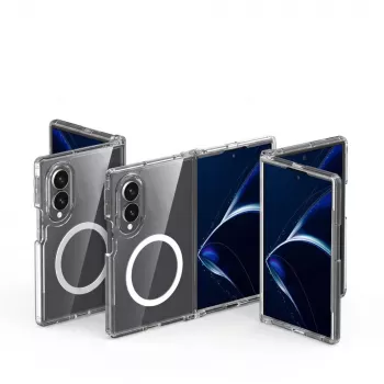 Coque Tech-Protect Flexair Hybrid MagSafe pour Samsung Galaxy Z Fold 8 - Transparente