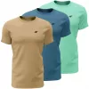 Lot de 3 T-shirts homme – beige, bleu, menthe – taille M | 4F M4481