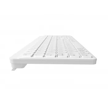 NATEC Tang US Wireless Bluetooth + 2.4 GHz Silent Slim Keyboard, White
