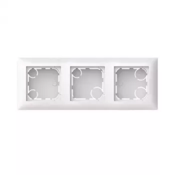 Boîtier en saillie Busch-balance SI ABB, 3 postes, design plat, Studio White 2TKA00005516