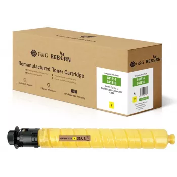 Cartouche de toner jaune G&G compatible pour Ricoh 841818 - haute capacité 18 000 pages GR-R841818