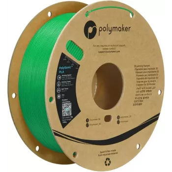 Filament PLA haute vitesse PolySonic Polymaker 1,75 mm vert 1 kg pour imprimante 3D PA12010