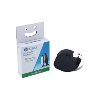 Cartouche de ruban d'étiquetage G&G BM-D-G-91221 12 mm x 4 m blanc/noir pour DYMO