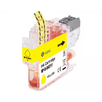 Cartouche d'encre G&G compatible Brother LC421Y jaune (200 pages) 20562