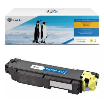 Cartouche de toner compatible G&G pour Kyocera TK-5140Y (jaune, 5 000 pages) 17187
