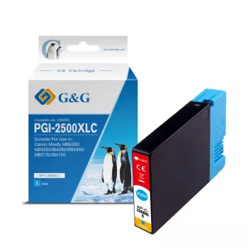 Cartouche d'encre cyan compatible G&G pour Canon PGI-2500XLC (09858)