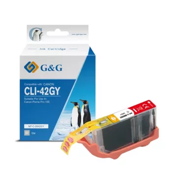 Cartouche d'encre grise compatible G&G Canon CLI-42GY (10284)