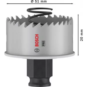 Scie-cloche cobalt 51 mm Progressor pour bois et métal Bosch 2608594455