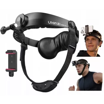Fixation de tête ULANZI pour caméras d'action et smartphones avec support téléphone rotatif à 360°