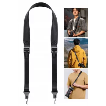 Sangle de cou/épaule anti-emmêlement ULANZI CSS1 U-Snap pour reflex et hybrides, charge admissible 60 kg, noire