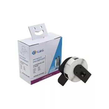 Lot de 400 étiquettes d'adresse G&G compatible avec Brother DK-11204, 17 x 54 mm, thermique direct, papier blanc, adhésif permanent ET-B-G-11204
