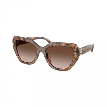 Lunettes de soleil femme Tory Burch TY7194U197513 carrées en acétate, Dark Havana/Brown Gradient, 55-17-140 mm