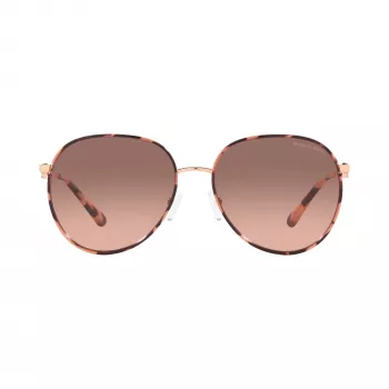 Lunettes de soleil pilote femme Michael Kors MK1128J110813, monture or clair, verres dégradé brun, 58/17/145 mm
