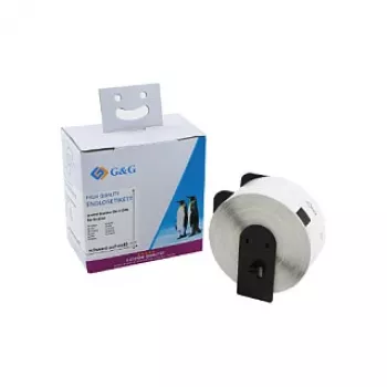 Étiquettes d'adresse thermiques directes blanches G&G 38 x 90 mm, 400/rouleau, compatibles avec Brother DK-11208 ET-B-G-11208