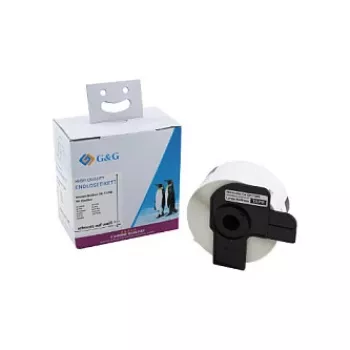 Étiquettes d'adresse thermiques directes blanches G&G 38 x 90 mm, 400/rouleau, compatibles avec Brother DK-11208 ET-B-G-11208
