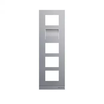 Plaque frontale Welcome Busch-Jaeger pour module vidéo, acier inoxydable, 1 poste (2TMA130160X0028)