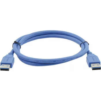 Câble USB 3.0 Kramer C-USB3/AA-3, Type-A mâle vers Type-A mâle, 0,9 m, bleu 96-0230003