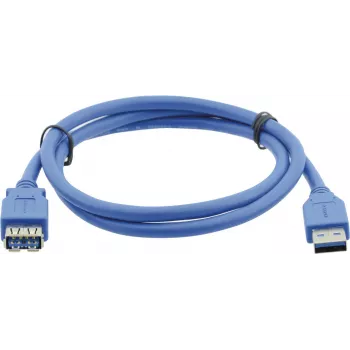 Câble de rallonge USB-A mâle vers USB-A femelle 3.0 Kramer Electronics 3 m noir (96-02310010)