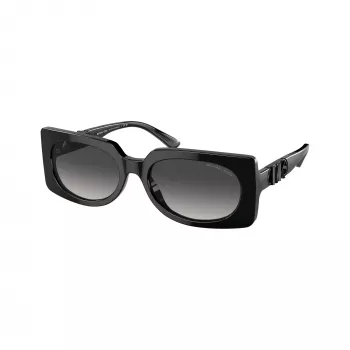 Lunettes de soleil carrées femme Michael Kors Hvar, monture écaille foncée, verres gris dégradé, 56 mm MK221530058G5