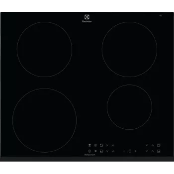 Electrolux LIR60433B plaque de cuisson à induction 60 cm, 4 zones, commande tactile, noire