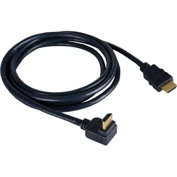 Câble HDMI haut débit avec Ethernet Kramer C-HM/RA-3, coudé vers droit, 0,9 m, gris, 4K 97-0143003