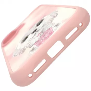 Coque iPhone 17 Big Eyed Pet 2.0 chien NIMMY rose