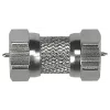 Coupleur coaxial F CFA00400 Axing, pack de 100, laiton nickelé, 75 Ohm, 0-2400 MHz