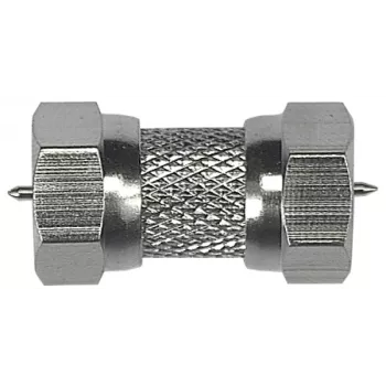 Coupleur coaxial F CFA00400 Axing, pack de 100, laiton nickelé, 75 Ohm, 0-2400 MHz