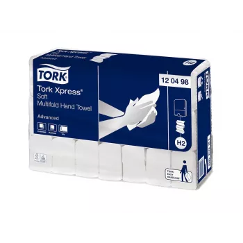 TORK Xpress Soft H2 Advanced Interfold 2-Ply Paper Hand Towels, White, 3780 Sheets (120498)