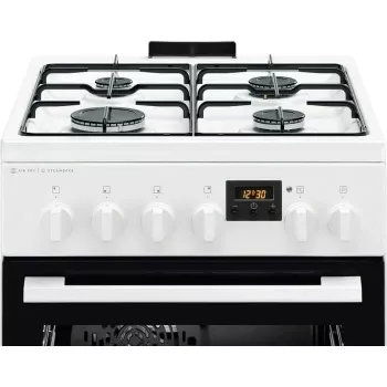Cuisinière à gaz avec four électrique Electrolux LKK560232W, 58 L, blanche