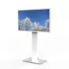 HI-ND MOUNTS HI-ND pied de sol verre universel 49-65 blanc RAL 9003 pied de sol pour écran FS0000-5001-01
