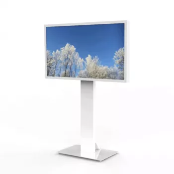 HI-ND MOUNTS HI-ND pied de sol verre universel 49-65 blanc RAL 9003 pied de sol pour écran FS0000-5001-01