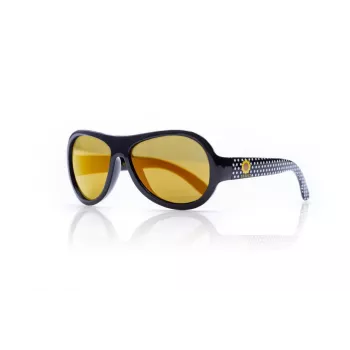 Lunettes de soleil junior SHADEZ Designer Polka Sunflower noir pour 3-7 ans