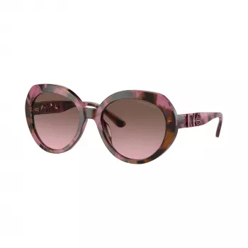 Lunettes de soleil carrées en acétate pour femme Michael Kors MK2214U39989T, monture écaille foncée, verres dégradés marron, 56 mm
