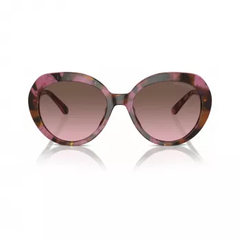 Lunettes de soleil carrées en acétate pour femme Michael Kors MK2214U39989T, monture écaille foncée, verres dégradés marron, 56 mm