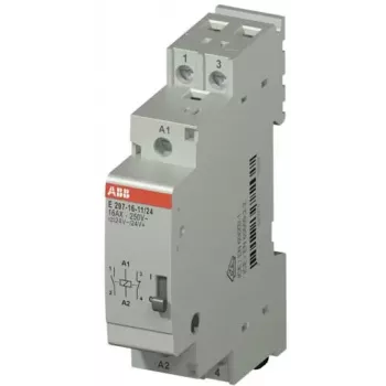 Relais d'installation ABB bobine 24 V AC/DC, 16 A, 1 NO + 1 NC, rail DIN, E297-16-11/24 2TAZ311000R2043