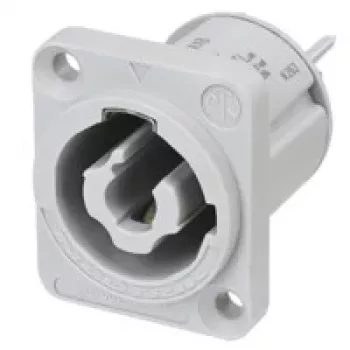 Connecteur de châssis Neutrik NAC3MPXXB powerCON TRUE1 TOP, mâle, 2+PE, 20 A, 250 V AC, gris, montage sur panneau