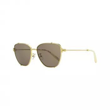 Lunettes de soleil carrées pour femme Tory Burch TY6105, monture havane foncée, verres dégradés marron, 55 mm TY6105-32787N