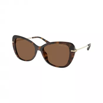 Lunettes de soleil pour femme Michael Kors MK2230U30063G, écaille foncée, verres dégradés marron, 56/16/140 mm