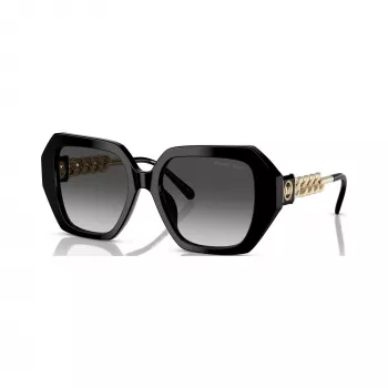 Lunettes de soleil œil de chat pour femme Michael Kors MK2232U30058G, noir/verres dégradés gris, 54 mm
