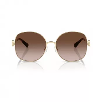 Lunettes de soleil papillon pour femme Tory Burch TY6112-334613, havane foncé, verres dégradés marron, 56/16/140 mm