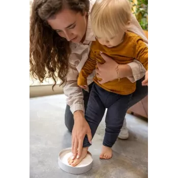 Kit souvenir empreintes de mains et de pieds bébé Tiny Love Magic Box rond